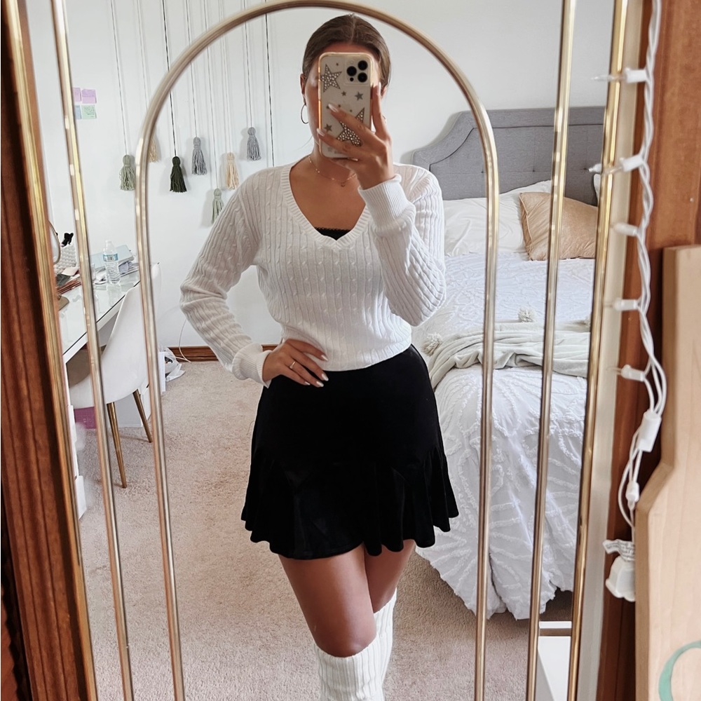 NWT Velvet Ballet Core Black Velvet Francesca’s Skirt